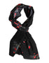 Dolce & Gabbana Black Floral Print Neck Warmer Wrap Scarf
